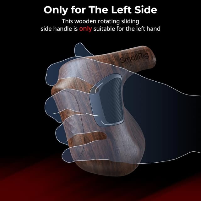 Thumbnail 1 de SMALLRIG 5161 Rotating Left-Side Wooden Handle