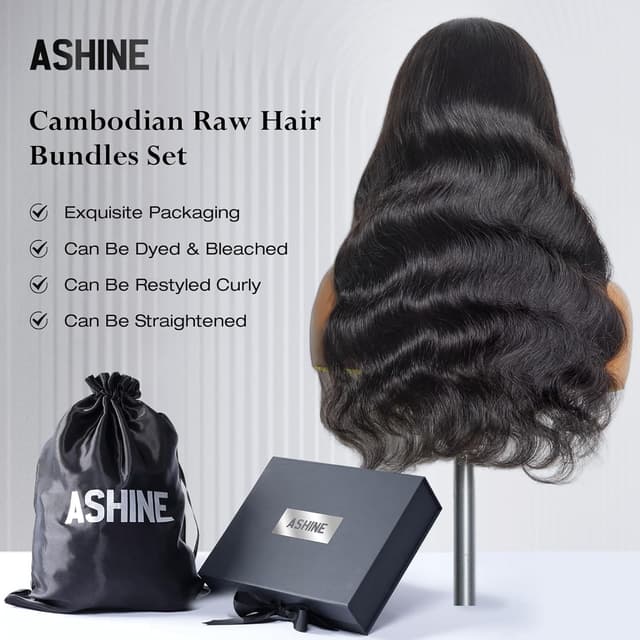 Thumbnail 6 de ASHINE Cambodian Raw Hair Bundles 18-inch