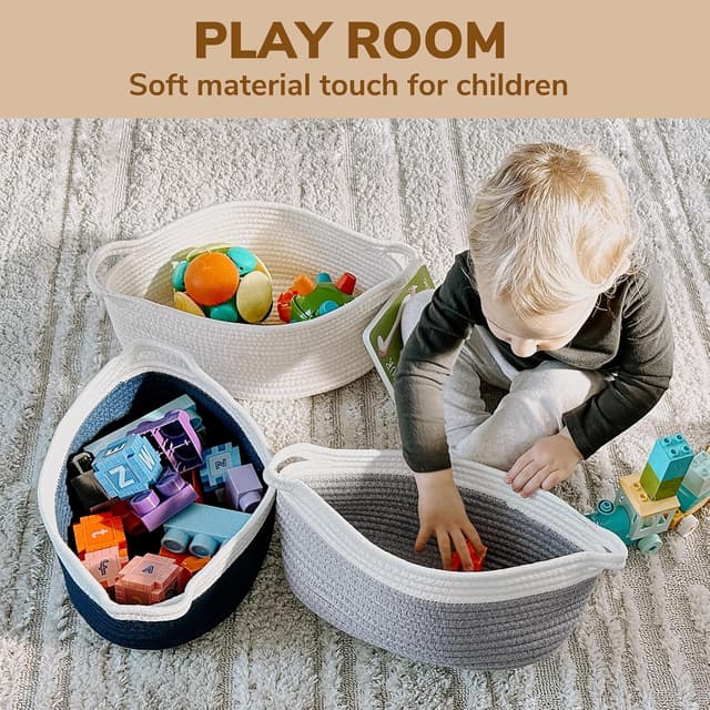 Thumbnail 4 de TIMEYARD Aufbewahrungskorb Grau 30x20x12 cm