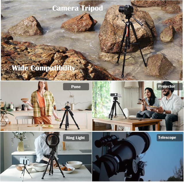 Detalle de KINGJOY 75" Camera Tripod Lightweight for DSLR