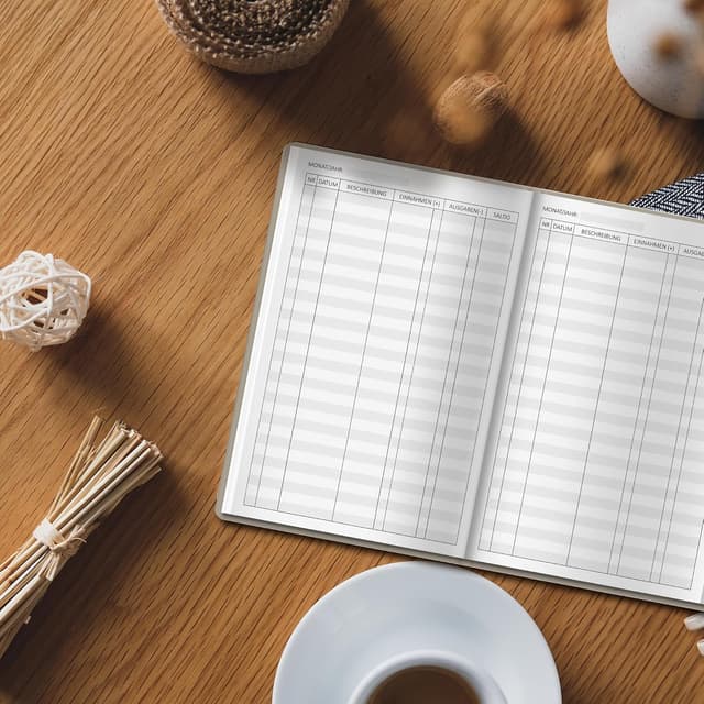 Thumbnail 6 de BIROYAL Kassenbuch A5 mit 120 Seiten – Haushaltsbuch & Budget Planner für Einnahmen und Ausgaben