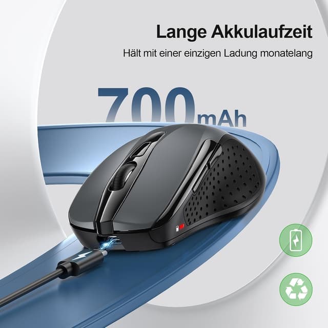 Detalle 2 de TECKNET Silent Kabellose Maus 4800 DPI đ±