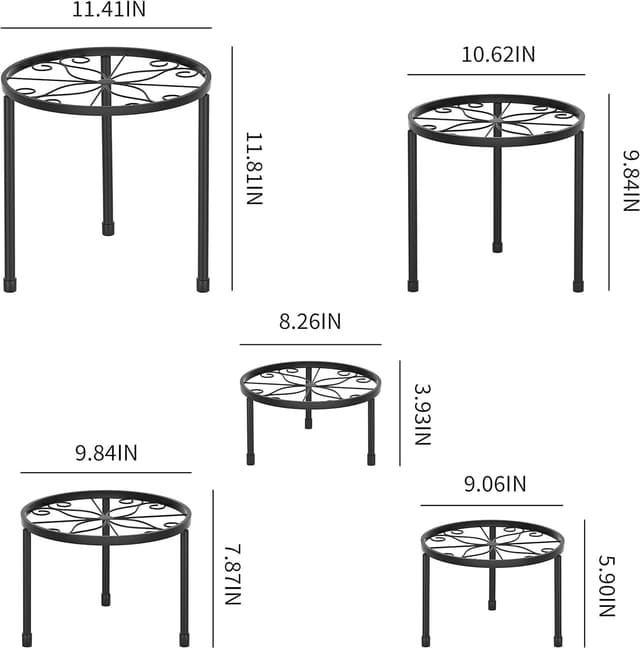 Thumbnail 5 de Ziwijity 5er-Set Blumenständer aus Metall