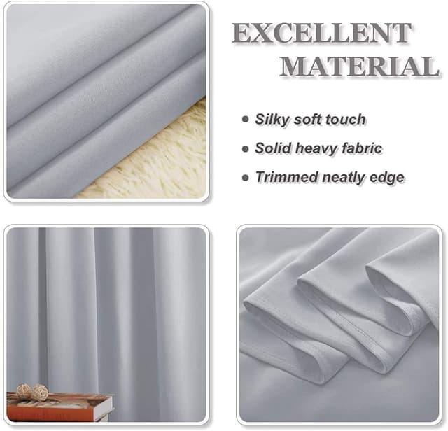 Thumbnail 6 de PONY DANCE Thermovorhang für Kinderzimmer (1 Stück) mit Ösen, Silbergrau, 180 x 140 cm