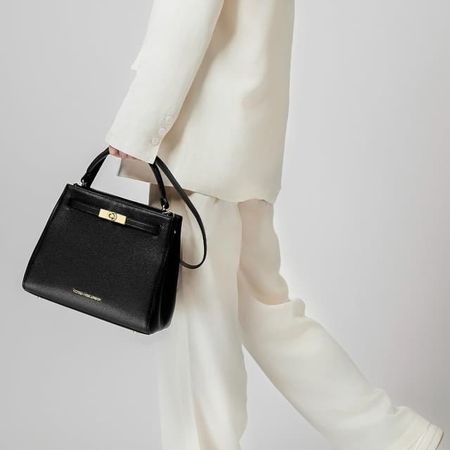 Detalle de VICTORIA HYDE borsa a mano da donna in PU effetto lychee con tracolla e scomparti multipli