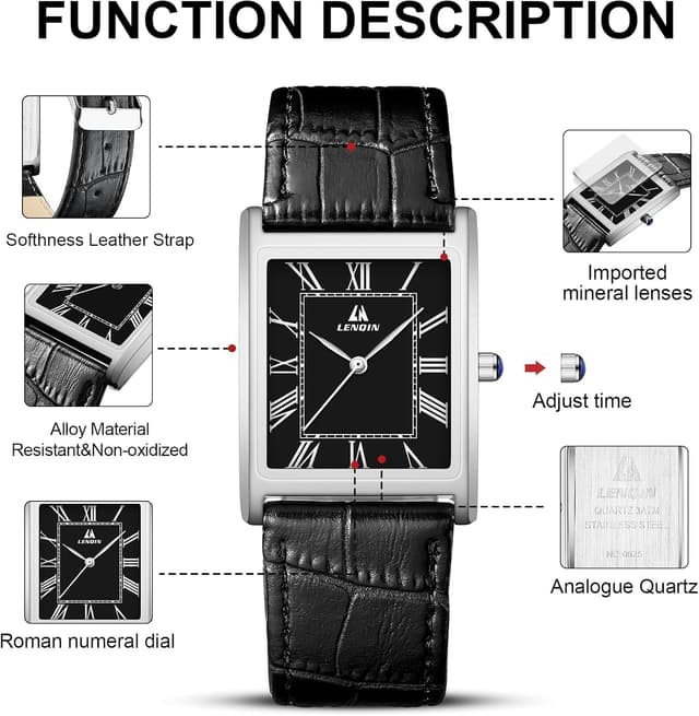 Detalle 2 de LN LENQIN Herren Uhr 28 mm