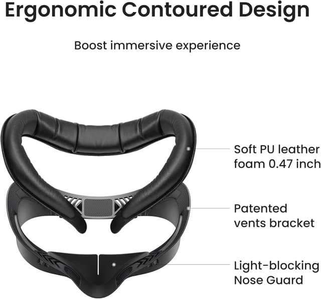 Detalle de KIWI design V4 Facial Interface Face Pads for Meta Quest 3S (not compatible with Quest 3)
