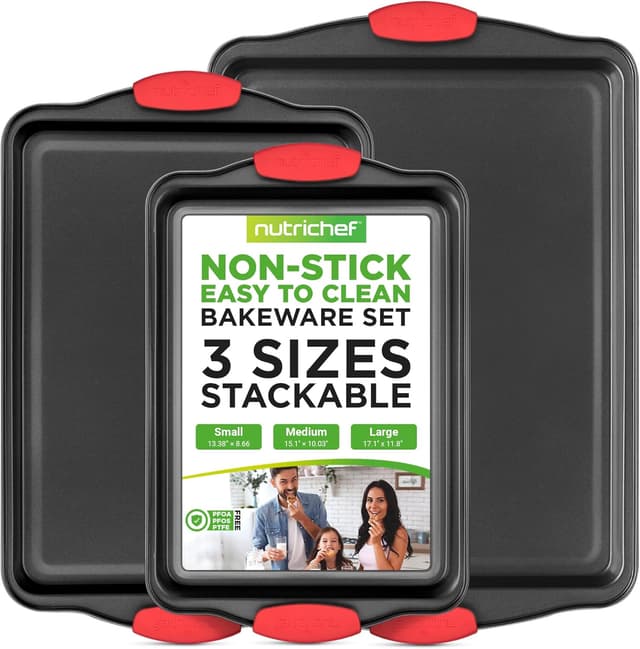 Imagen de NutriChef NCSBS3S 3-Piece Nonstick Baking Pans en OfertitasTOP