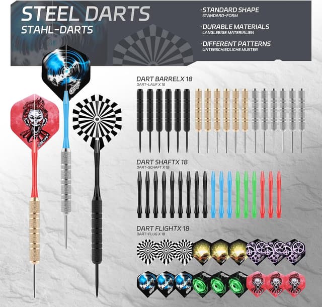 Thumbnail 4 de CyeeLife Steel Tip Darts 18pcs