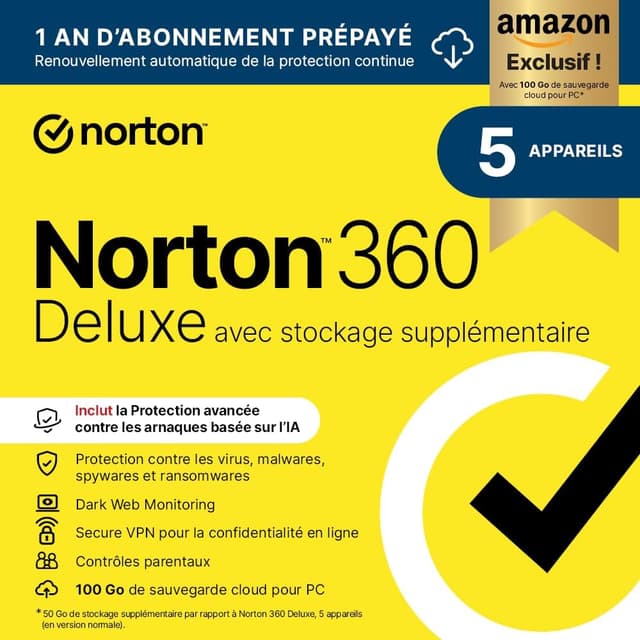 Thumbnail 6 de Norton 360 Deluxe 2026, 5 appareils, abonnement 1 an