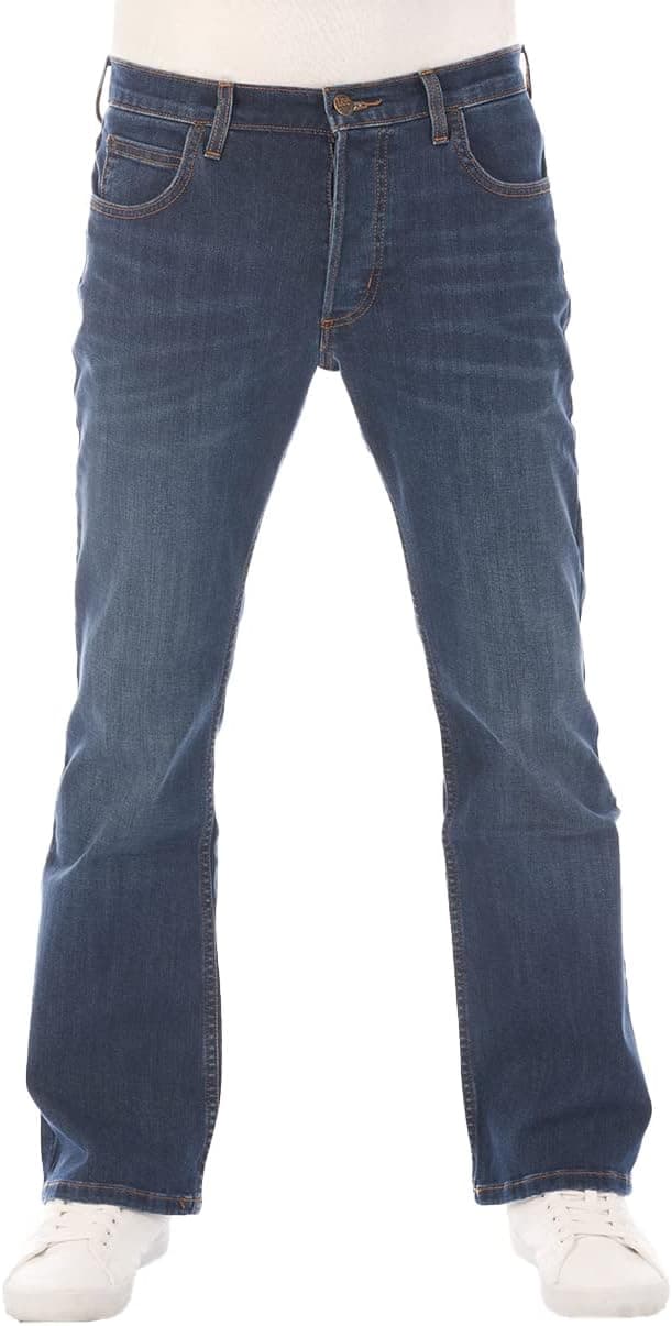 Detalle de Lee Jeans Herren Stretch Bootcut „Denver“ – Jeanshose in Denim Blau