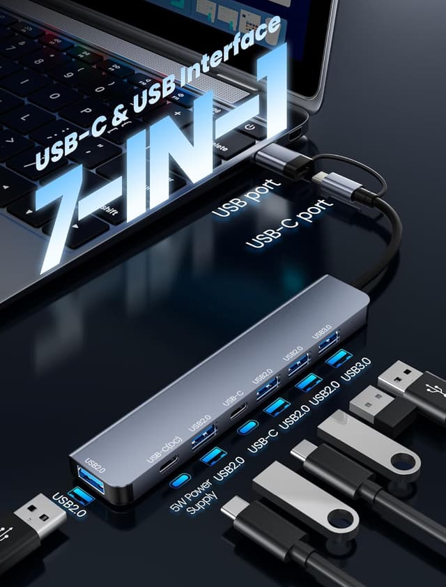 Thumbnail 1 de NEUTYPECHIC Hub Neutypechic 7-en-1 USB-C