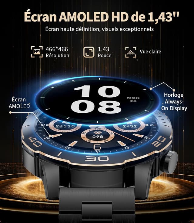 Detalle 2 de SUNKTA Montre Connectée 500 mAh AMOLED