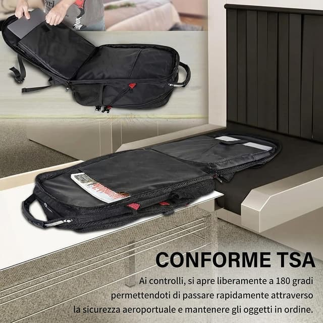 Detalle de MATEIN Zaino Uomo Grande 55L con porta PC 18,4 pollici, impermeabile e con ricarica USB