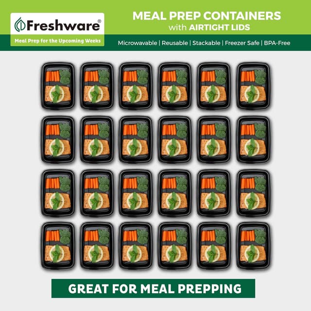 Detalle de Freshware Meal Prep Containers 16 oz 🍱