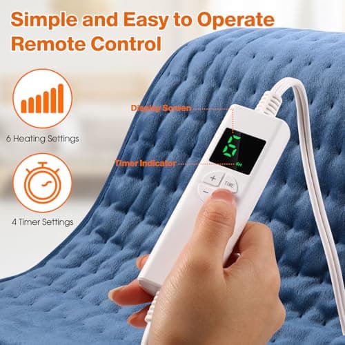 Detalle 1 de OneAmg manta eléctrica 6 niveles 126x30 cm