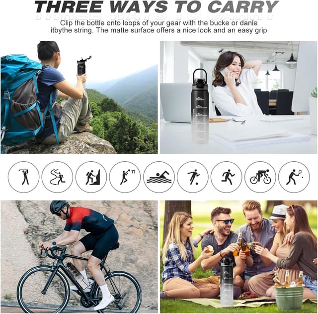 Thumbnail 6 de SEASEVEN Sports 1L water bottle with straw 🚰