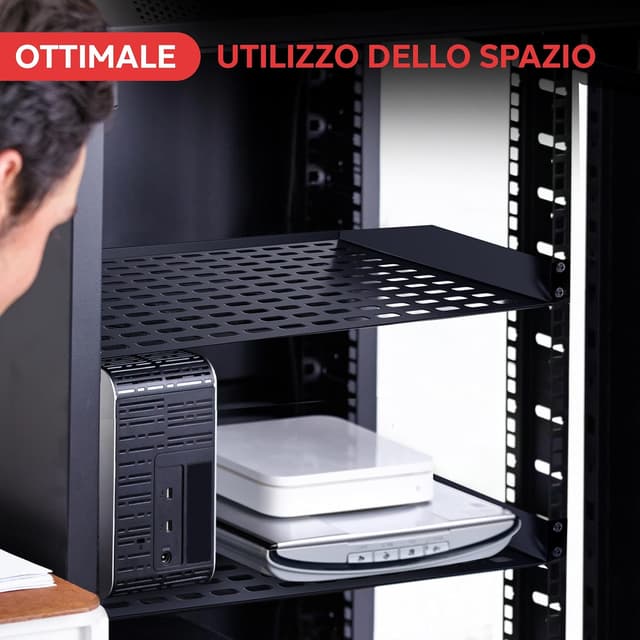 Detalle 2 de Mensole rack Pyle 48,3 cm 1U, 50 kg