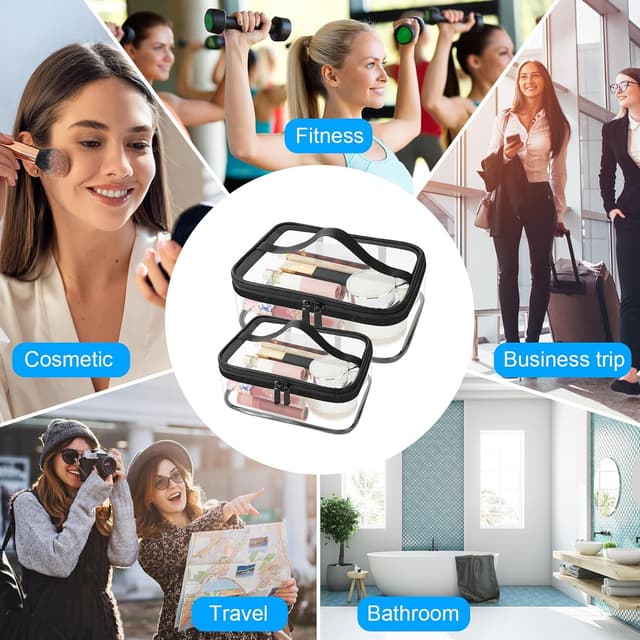 Thumbnail 5 de Aucuu Sac Maquillage Transparent Étanche 2 en 1 TSA