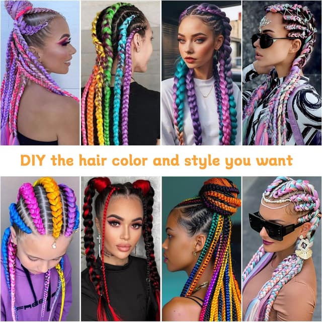 Thumbnail 5 de ShowJarlly Trenzas Africanas 24 60 cm Morado