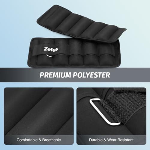 Detalle 2 de ZELUS Adjustable Ankle Weights 10 lb ๐๏ธโ