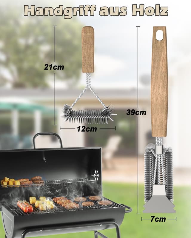 Thumbnail 4 de Grillbürste 39 cm Dreieck mit Holzgriff