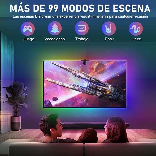 Thumbnail 2 de Diyife Tira LED TV 5m para 65–80