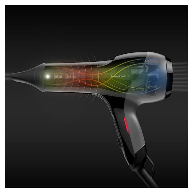 Detalle 2 de Braun Satin Hair 7 SensoDryer Haartrockner HD785 mit Thermosensor, IonTec und Diffusor – schwarz