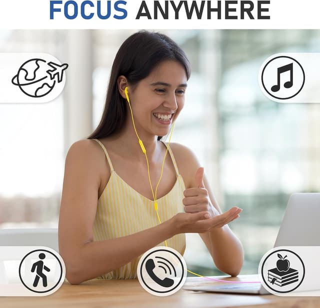 Thumbnail 6 de Ludos FEROX Wired In-Ear Earphones with Microphone (3.5mm) – Yellow