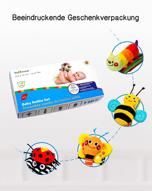 Thumbnail 5 de Infinno Handgelenk Rasselsocken & Fußfinder Babyspielzeug
