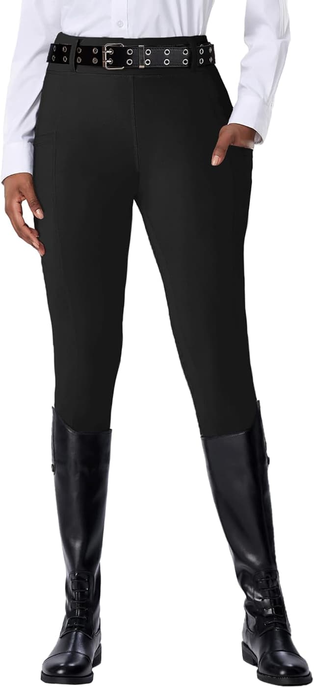 Detalle 2 de Damen-Reitleggings Silikon-Grip Vollbesatz