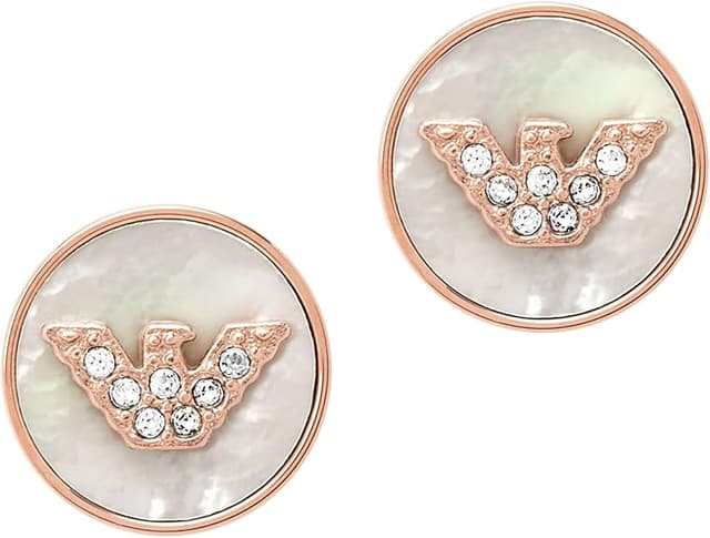 Detalle 2 de Emporio Armani Pendientes acero inoxidable oro rosa 1 par