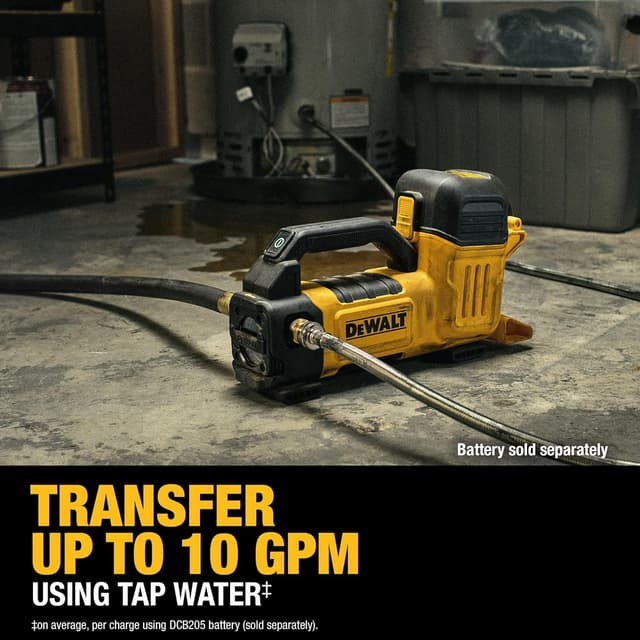 Detalle de DEWALT DCE050B 20V MAX Transfer Pump (10 GPM) – Bare Tool Only