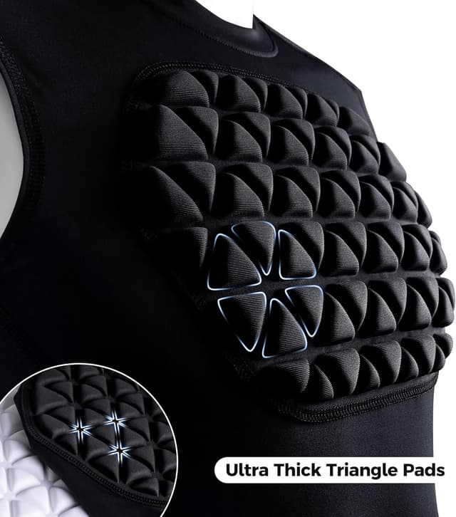 Detalle de Legendfit Youth Baseball Chest Protector Padded Compression Shirt for Softball, Football & More