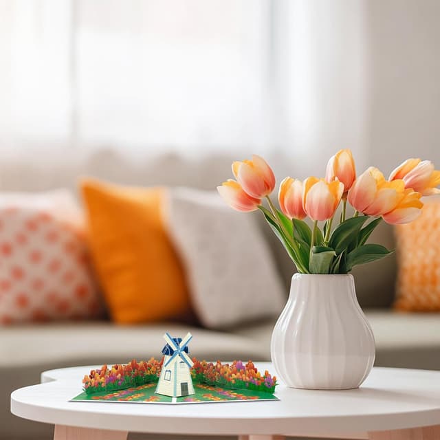 Thumbnail 4 de Windmühle im Tulpenfeld Pop Up Karte - Grußkarten