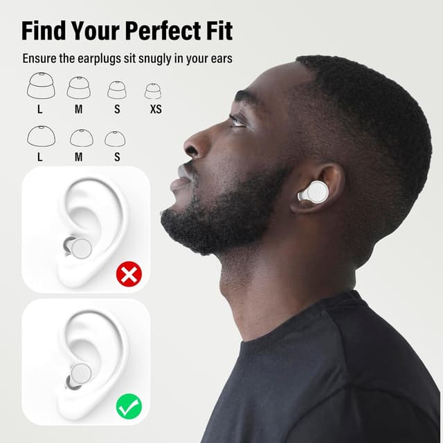 Thumbnail 6 de Bouchons d’oreille anti-bruit en silicone souple 35 dB – 7 paires réutilisables (XS/S/M/L) + étui Concert & Festivals