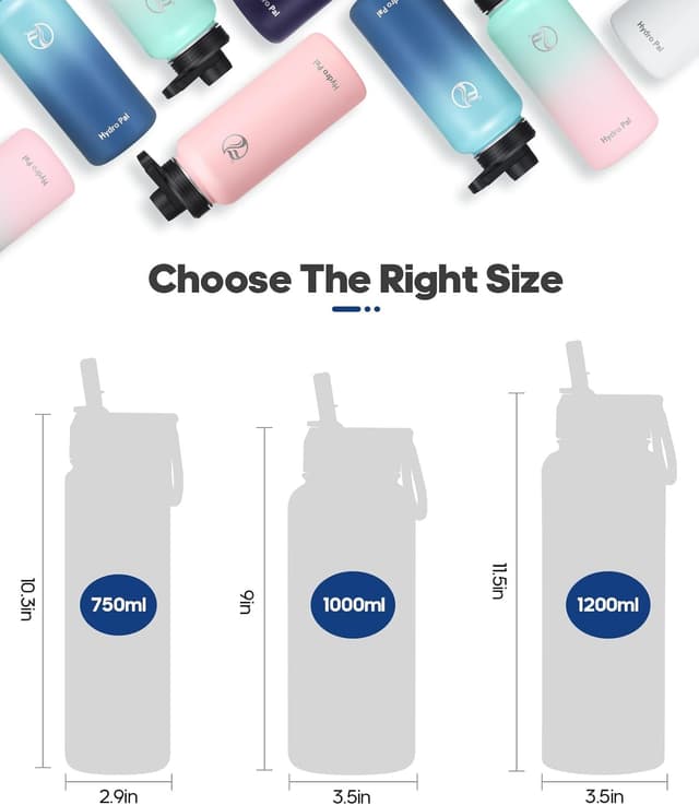 Detalle de HydroPal insulated water bottle 1.9L