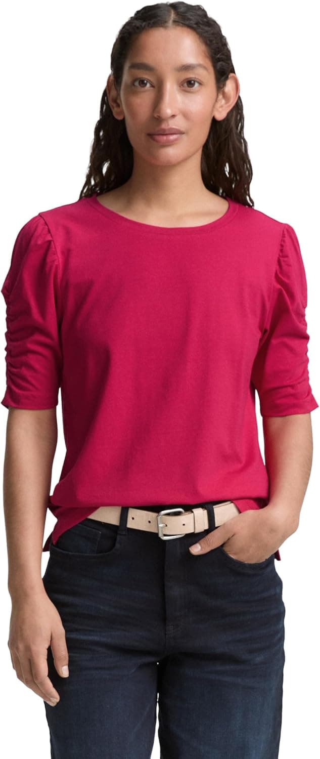 Detalle de TOM TAILOR T-Shirt Donna a maniche corte: comfort quotidiano e vestibilità comoda