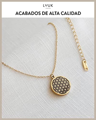 Detalle de LUUK LIFESTYLE collar flor de la vida 50 cm