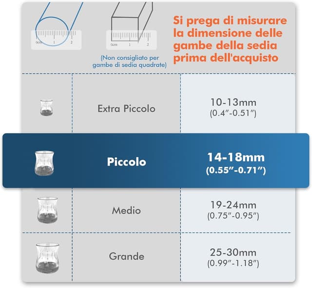 Detalle 2 de shinfly Gommini per sedie da 5 mm