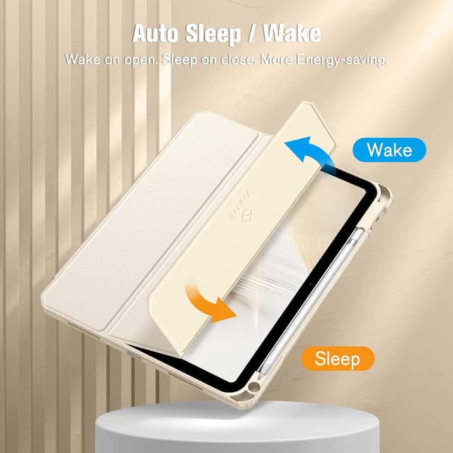 Detalle de Fintie Hybrid Hülle für iPad 11 (A16) / iPad 10.9 (2022) mit Stifthalter – stoßfeste Schutzhülle Starlight