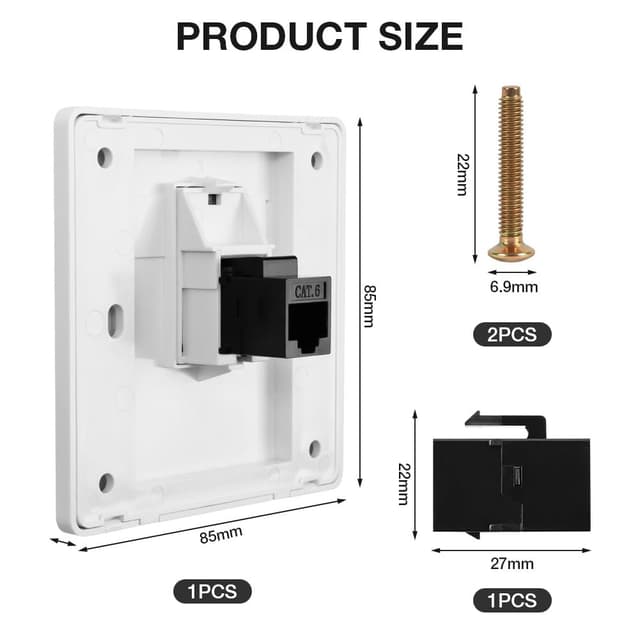 Detalle 2 de OFFCUP CAT6 Gigabit Wall Socket