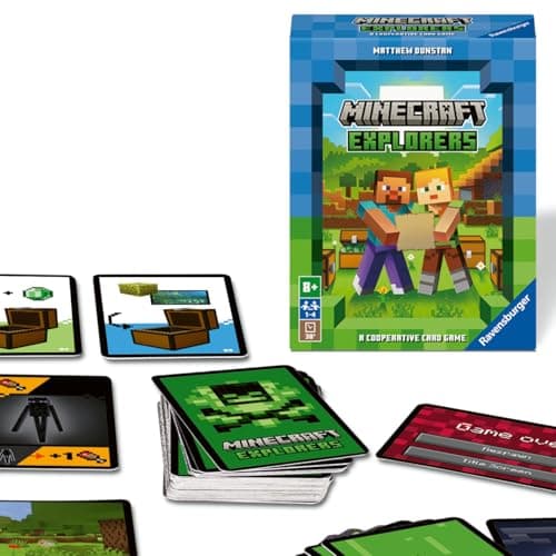 Detalle de Ravensburger Minecraft Explorers: juego de cartas cooperativo para 2-4 jugadores (8+)