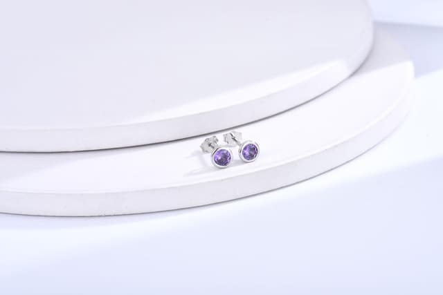 Detalle de Damen Ohrstecker aus Sterling Silber 925 – 3er Set Klein mit Zirkonia (2/3/4 mm)