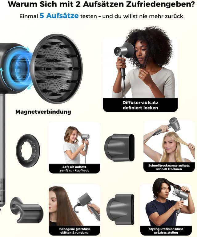 Detalle 2 de Haartrockner mit Diffusor 1600 W für Locken