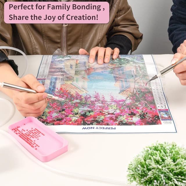 Detalle 2 de JelyArt Vacuum Diamond Painting Pen (Electric, dual-user) with 0–100 suction and wax-free accessories