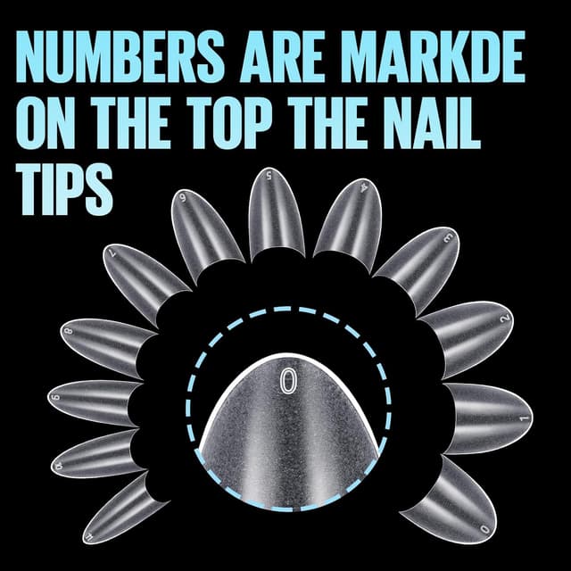 Detalle 2 de TOMICCA 504 Nagel-Tips für Acryl-Optik