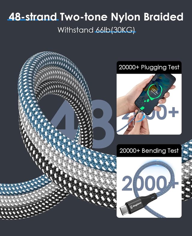 Thumbnail 4 de Magtame Cable Magnético USB-C 1m, Carga Rápida 60W ⚡