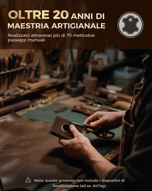 Detalle de LORZOR Portafoglio Airtag 10 carte 👛