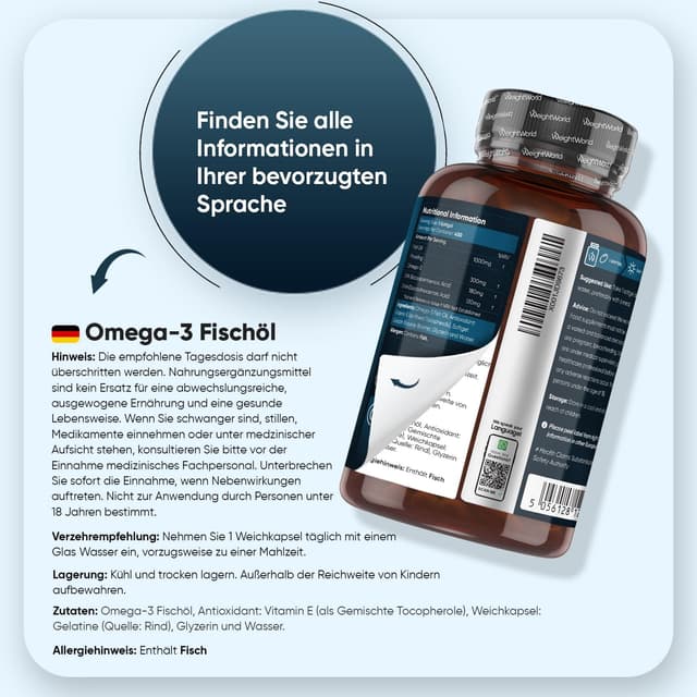 Detalle 2 de Omega 3 Öl Kapseln 400 💊